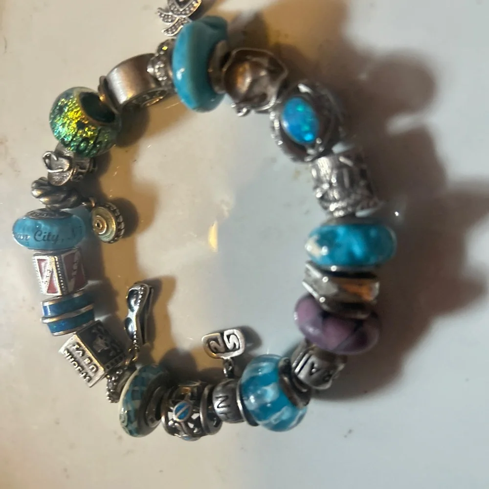 Pandora sterling bracelet over 22 charms - Picture 2 of 5